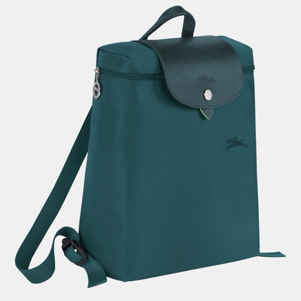 Longchamp Le Pliage Green M Backpack -  Peacock (Teal) - Picture 3 of 13